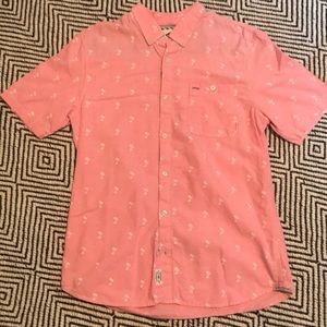 Vans men’s T-shirt palm print button down